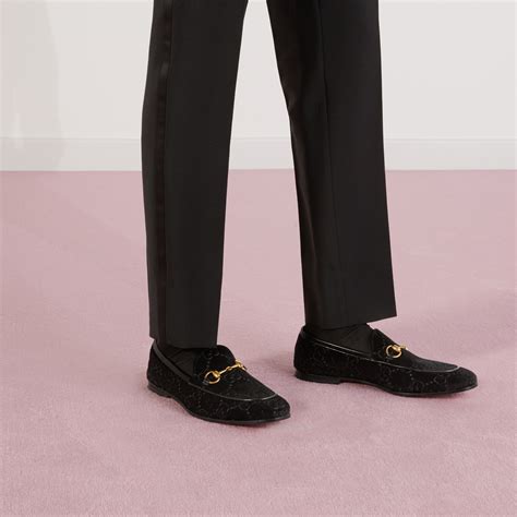 gucci jordaan gg velvet loafer mens|Gucci loafer black friday.